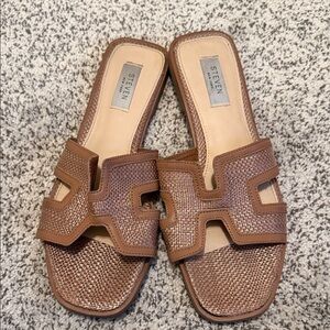 Seven7 Tan Women's Slide Sandals